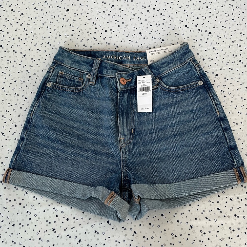 American Eagle Highest Rise Mom Shorts Confort Stretch Waistband - Picture 12 of 13